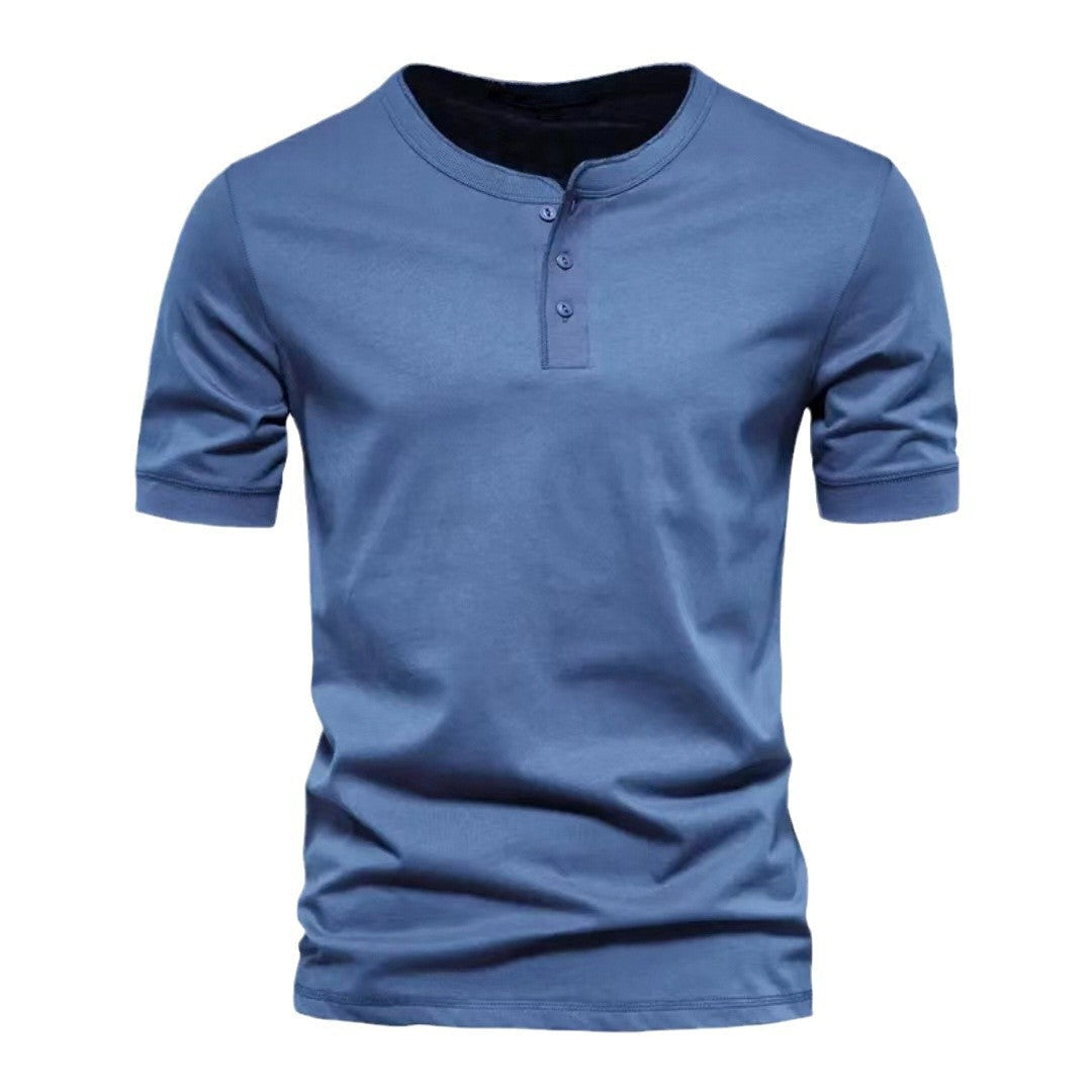 Men's short-sleeve casual shirt with button placket Lune London