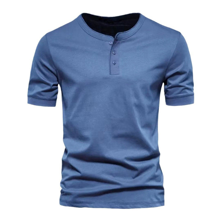 Men's short-sleeve casual shirt with button placket Lune London