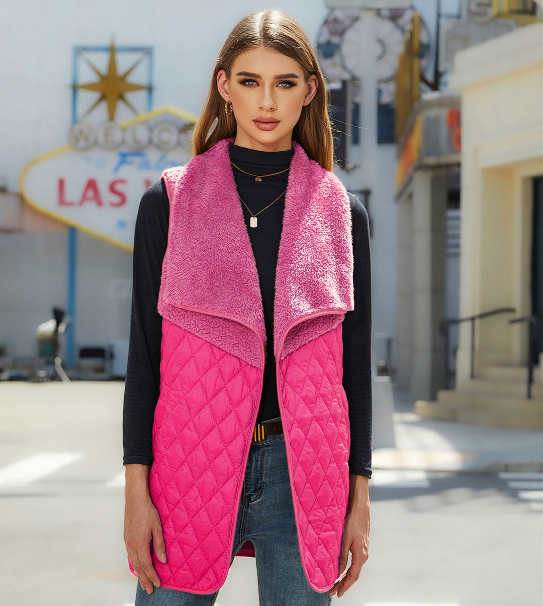 Ladies reversible vest in soft material and quilted design Chic und Stil