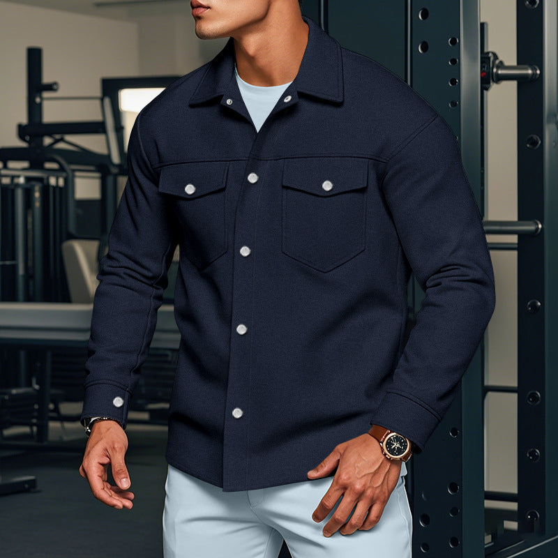 Trendy shirt jacket for men with practical chest pockets and modern cut Lune London