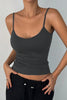 Ladies sports tank top with thin straps and fitted cut