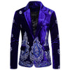 Elegant velvet jacket for men with opulent embroidery