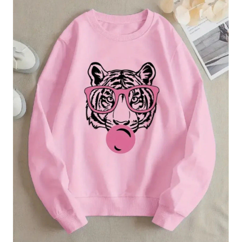 Women's sweatshirt with creative tiger graphic design Lune London