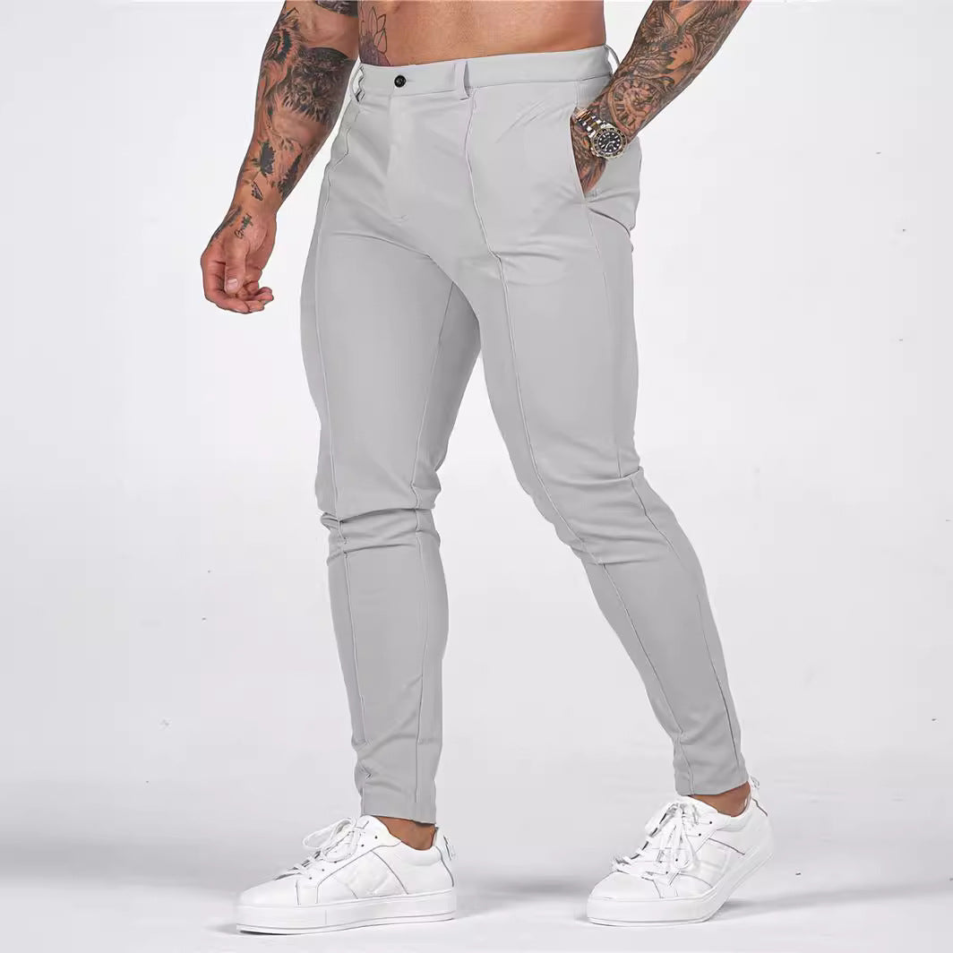 Slim-fit jogger pants for men, fashionable with an elastic waistband and side pockets Lune London