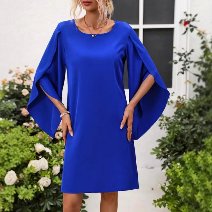 Women Elegant Cape Sleeve Dress Lune London