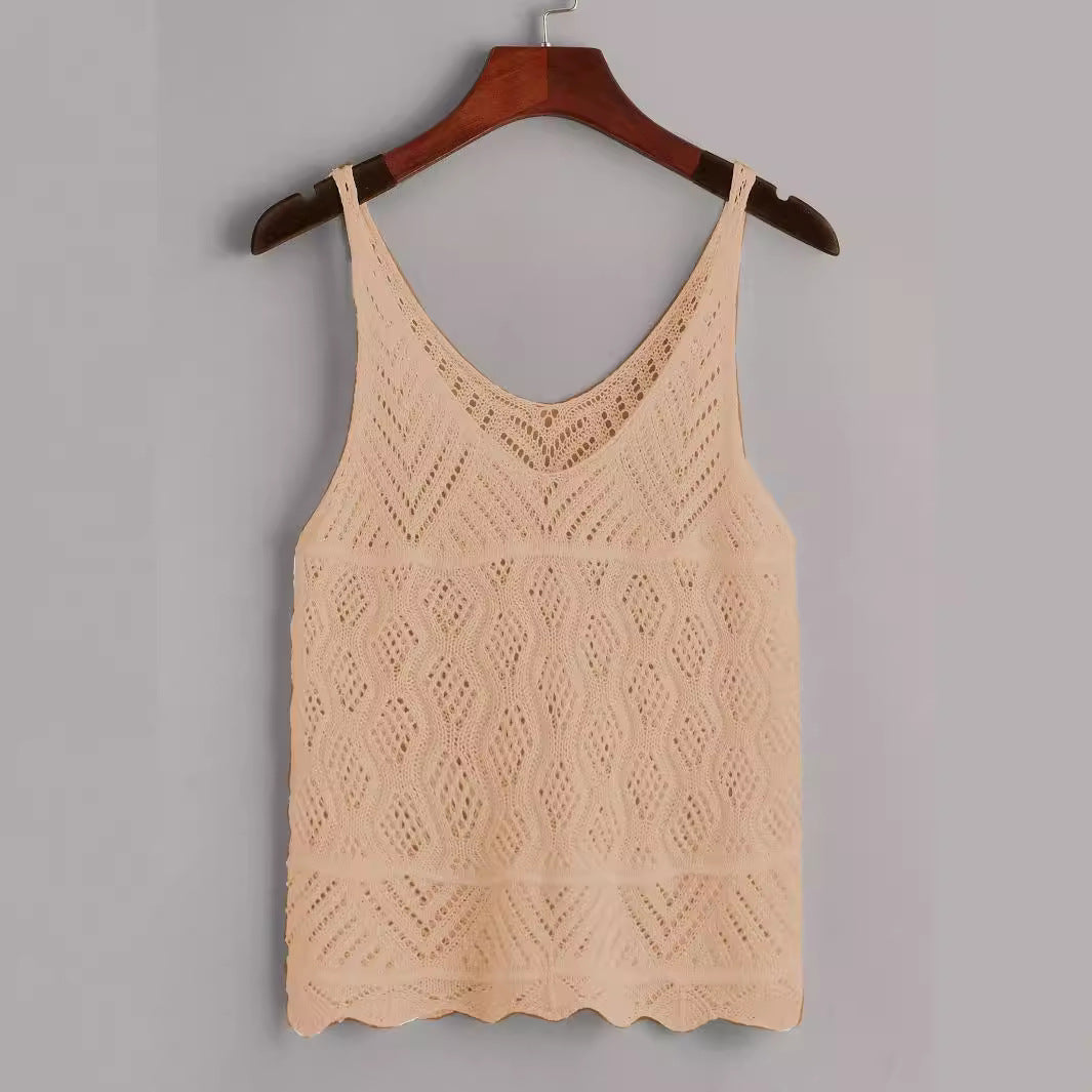 Women lightweight crochet top Lune London