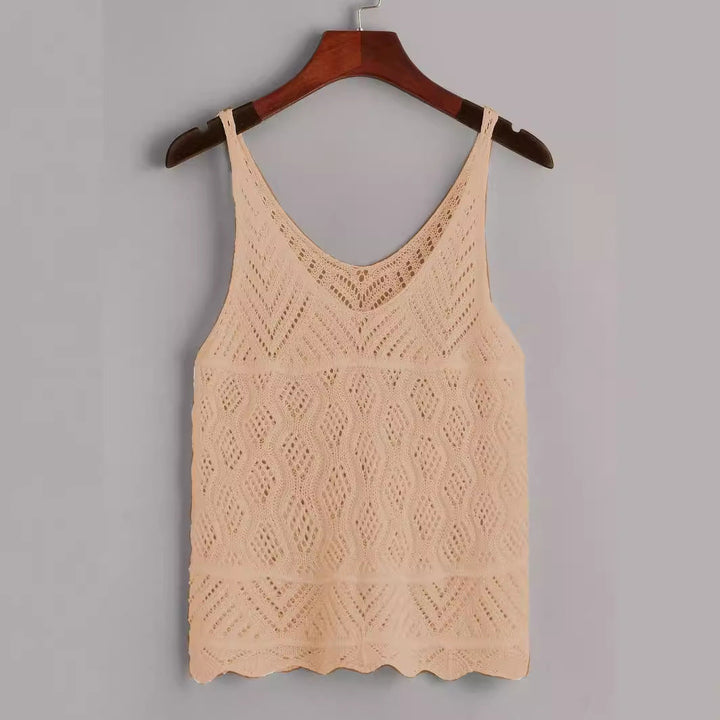 Women lightweight crochet top Lune London
