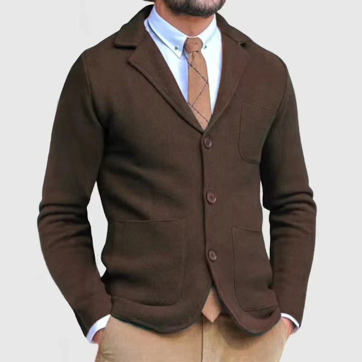 Elegant knit jacket for men with practical pockets Lune London