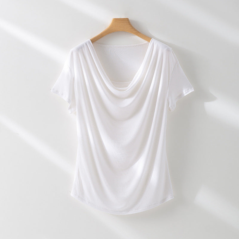 Women's Relaxed Fit Drape Top Chic und Stil