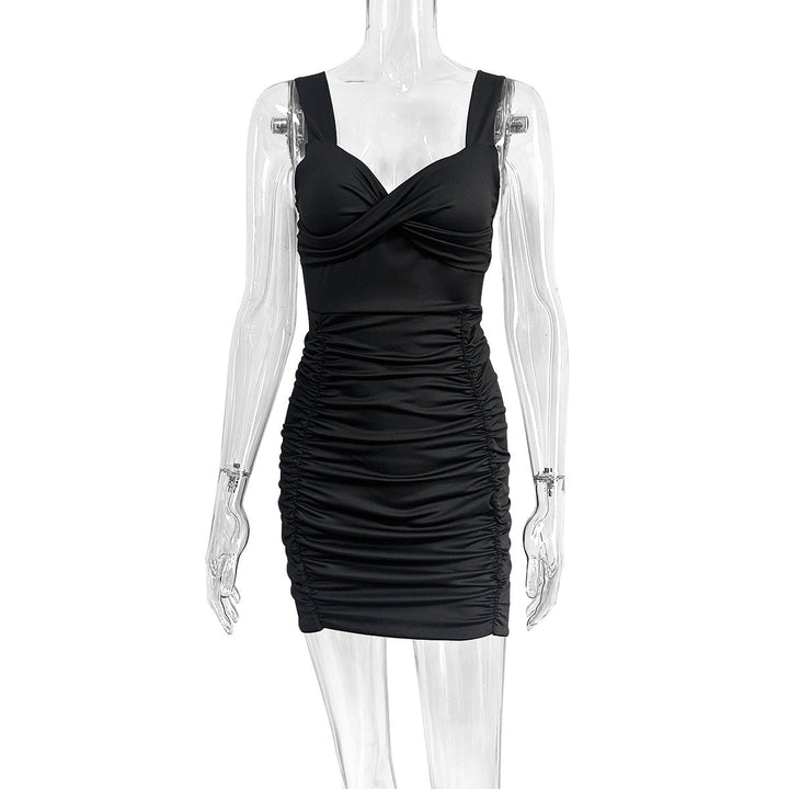 Women's fitted wrap dress with elegant ruffle design Lune London