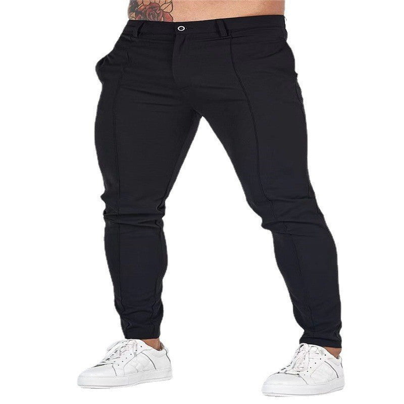 Slim-fit jogger pants for men, fashionable with an elastic waistband and side pockets Lune London