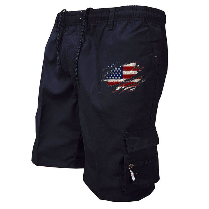Men's cargo shorts with practical side pockets and elastic waistband Lune London