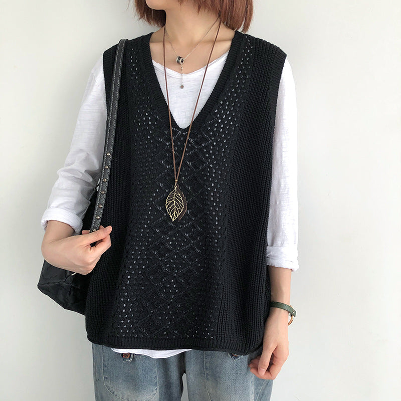 Oversized casual chic knit vests for women Chic and Style