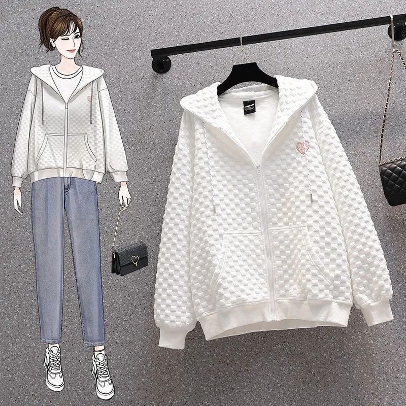 Ladies casual jacket with textured surface Chic & Stil