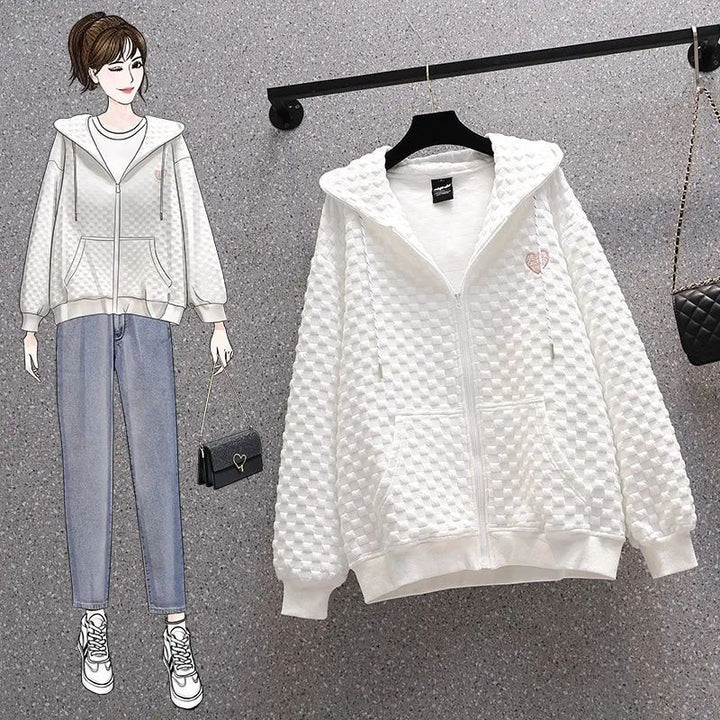 Ladies casual jacket with textured surface Chic & Stil