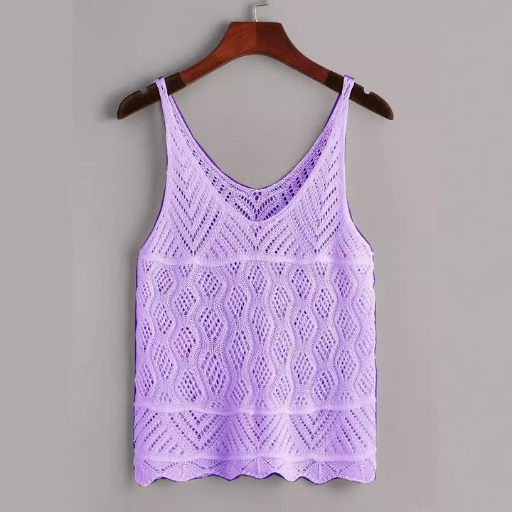 Women lightweight crochet top Lune London