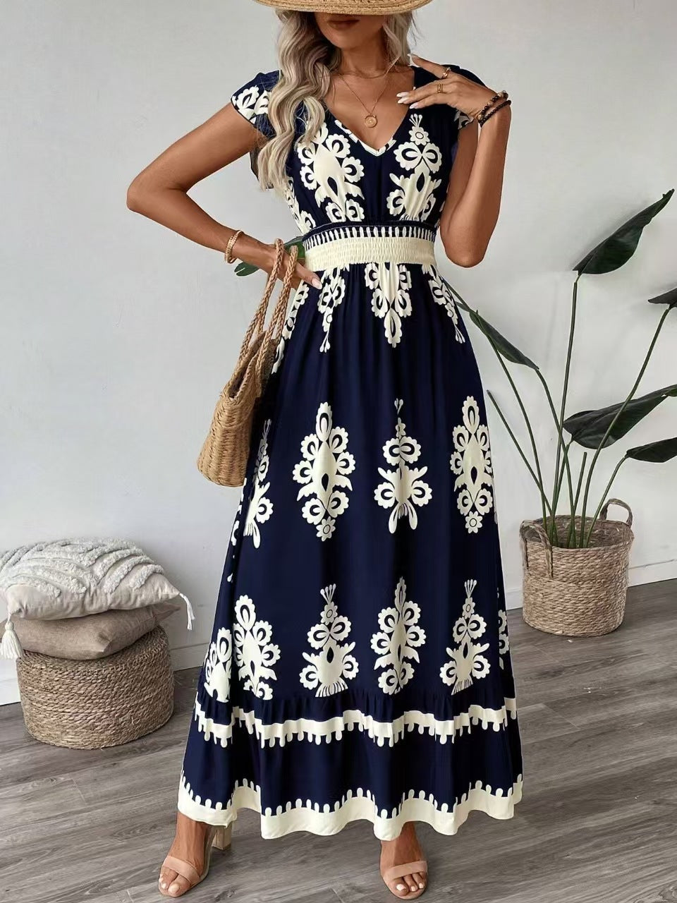 Bohemian Women Embroidered Maxi Dress Lune London