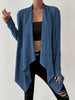 Women’s casual knitted jacket with structured design and open front