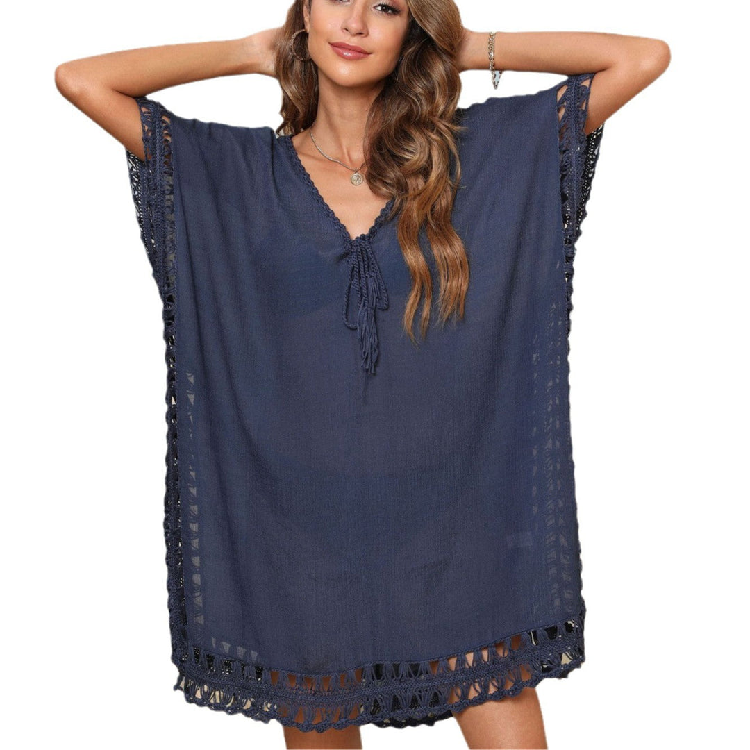 Ladies Boho Crochet Dress Light Lune London