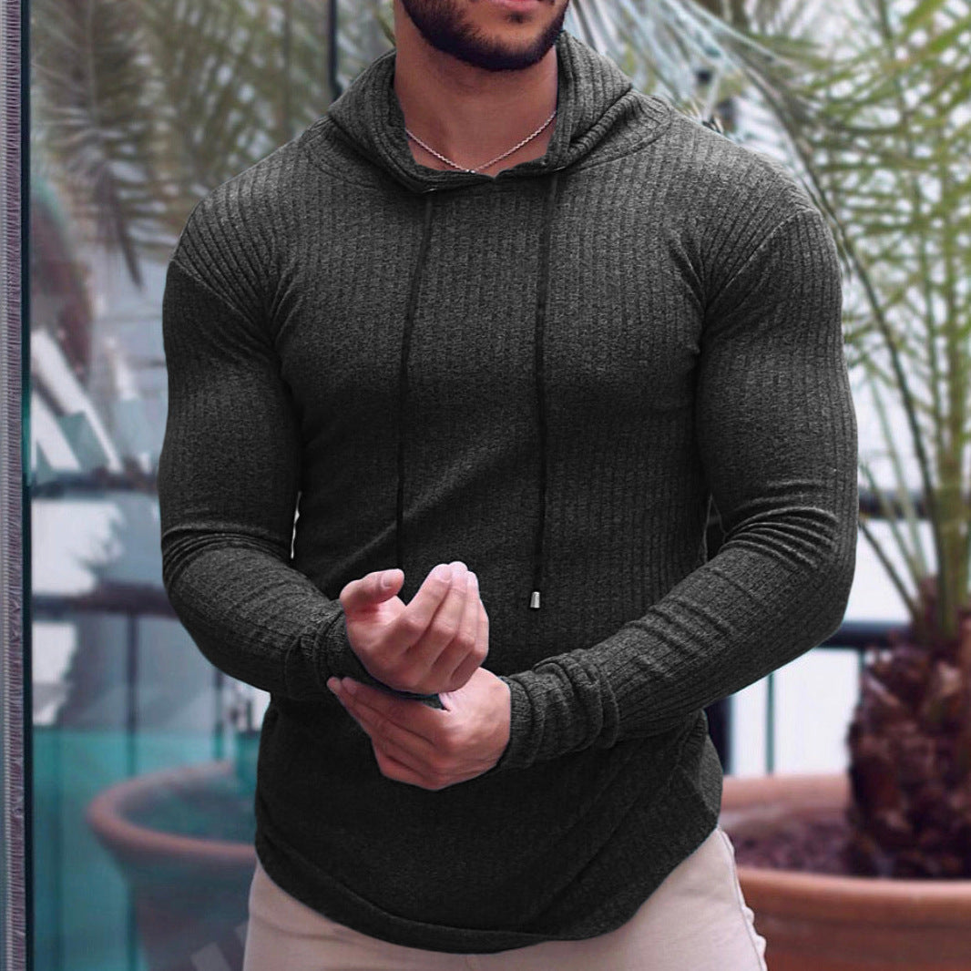 Men's moisture-wicking cotton blend hoodie with textured design Chic and Style