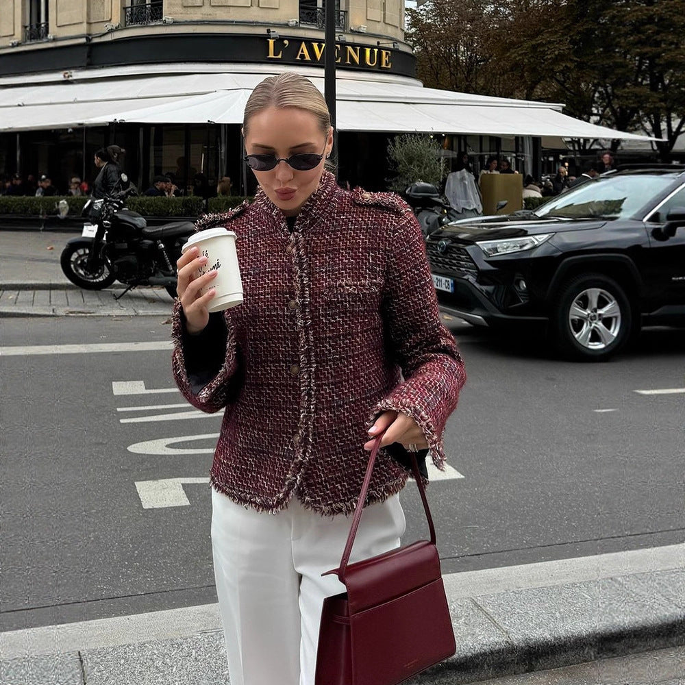 Trendy tweed jacket for women with refined details Chic und Stil