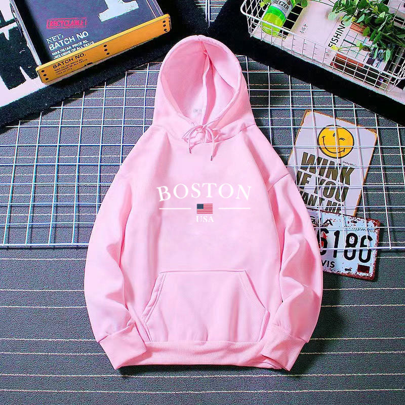 Women's hoodie with Boston print Chic & Stil