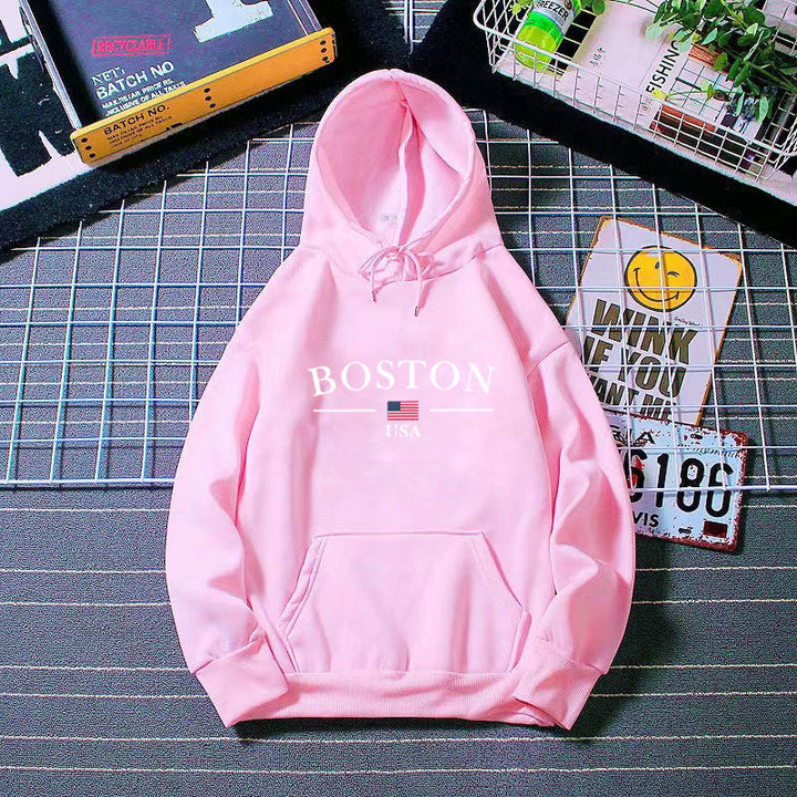 Women's hoodie with Boston print Chic & Stil