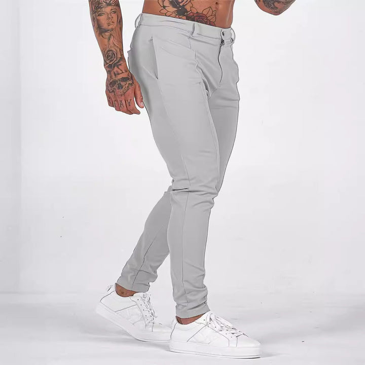 Slim-fit jogger pants for men, fashionable with an elastic waistband and side pockets Lune London
