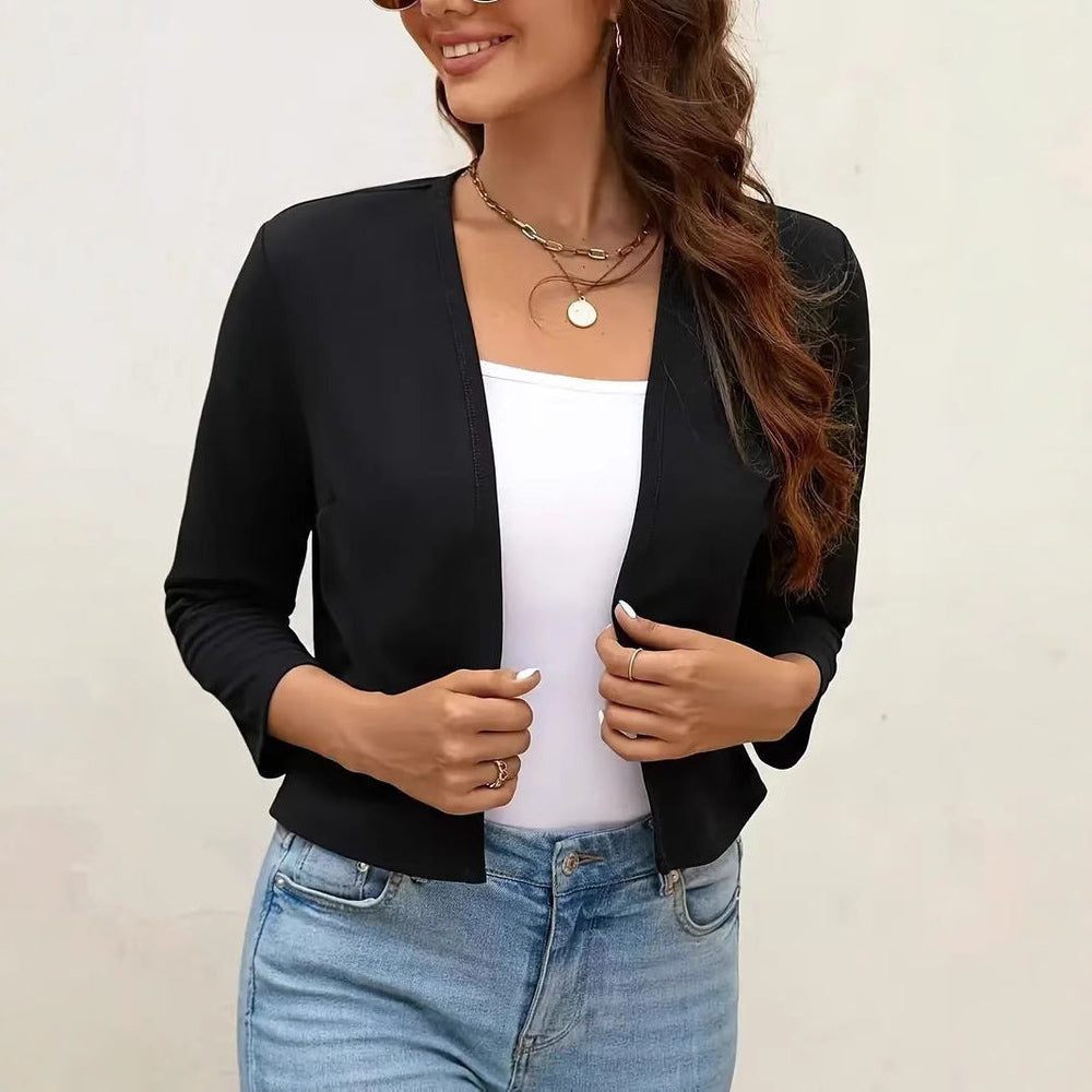 Women's airy cardigan with open front design and ¾ sleeves Lune London