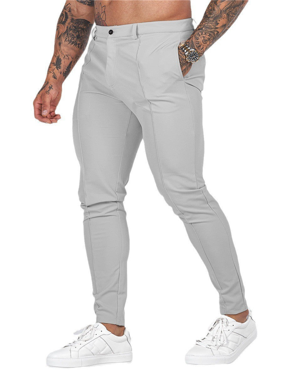 Slim-fit jogger pants for men, fashionable with an elastic waistband and side pockets Lune London