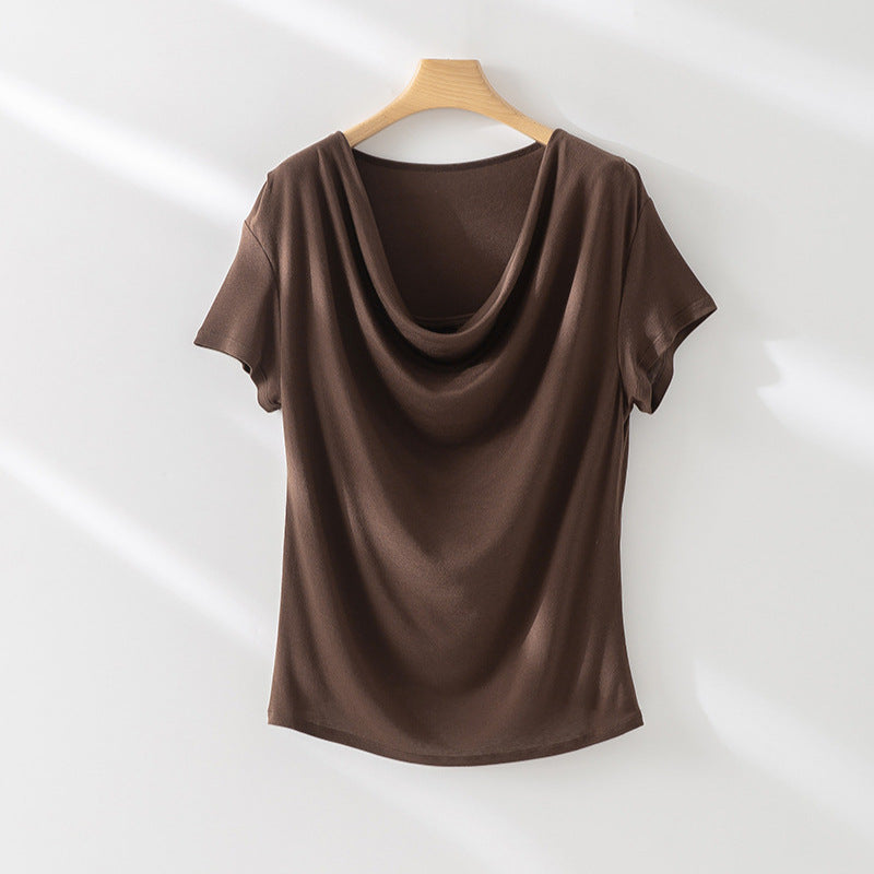 Women's Relaxed Fit Drape Top Chic und Stil