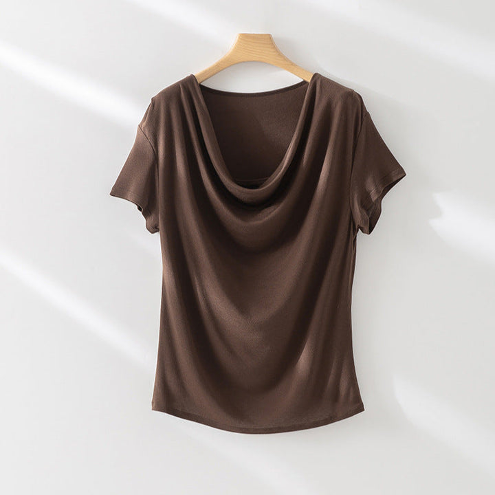 Women's Relaxed Fit Drape Top Chic und Stil
