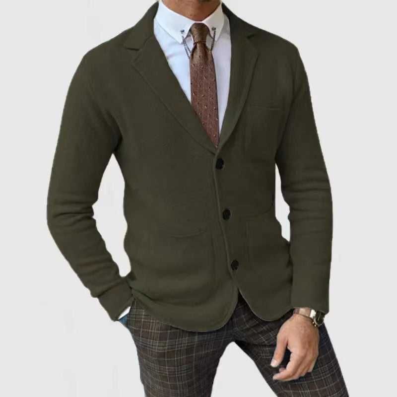 Elegant knit jacket for men with practical pockets Lune London