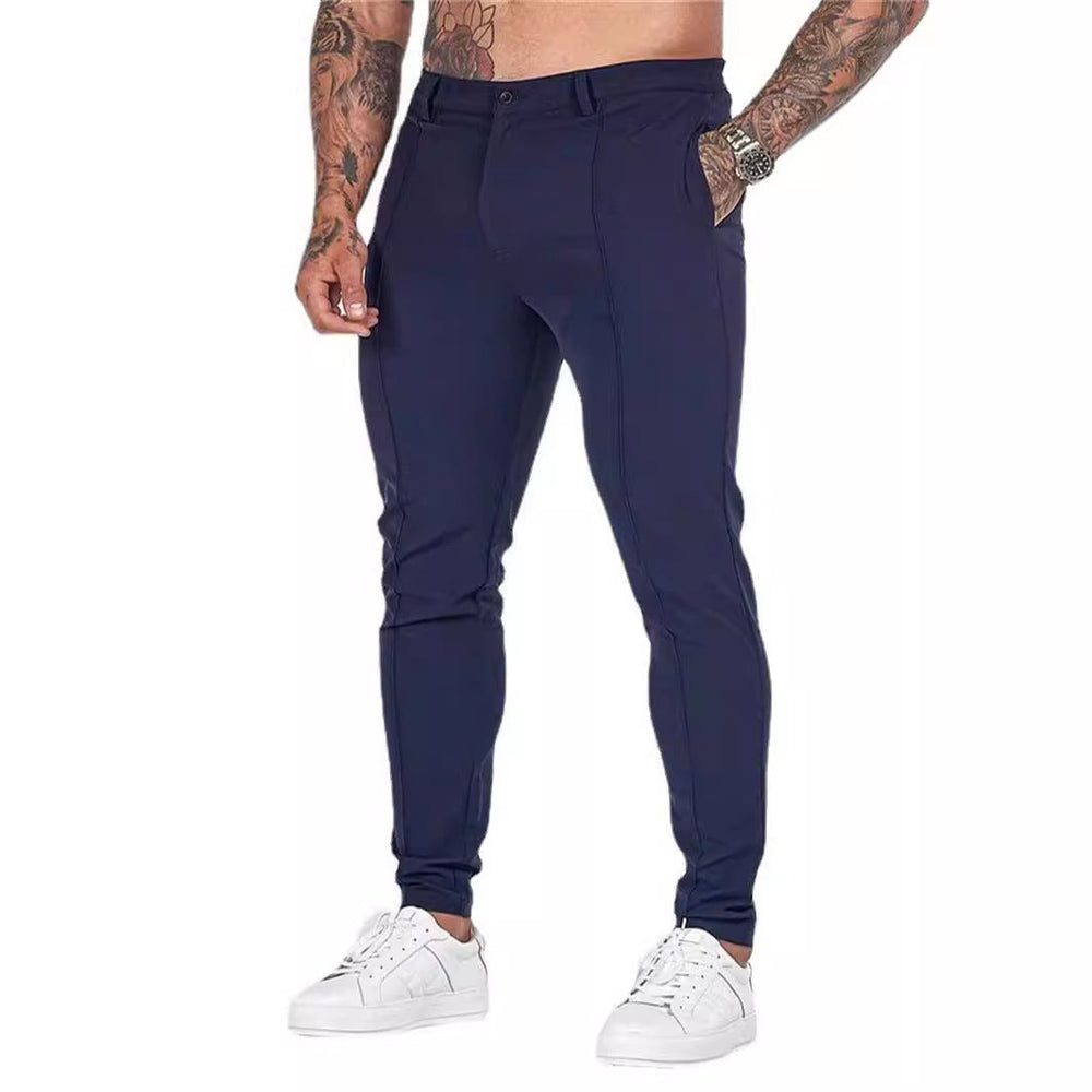 Slim-fit jogger pants for men, fashionable with an elastic waistband and side pockets Lune London