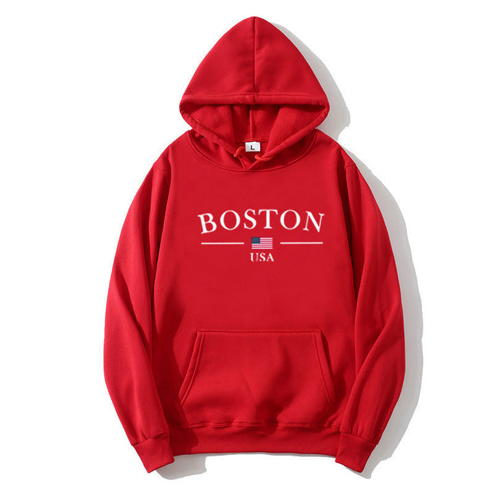 Women's hoodie with Boston print Chic & Stil