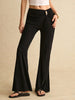 Women's Flared Trousers with Gathered Detail