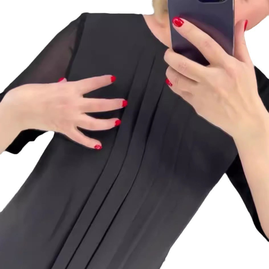 Robe élégante pour femmes avec manches transparentes volantes Chic & Stil