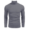 Men's ribbed knit turtleneck sweater