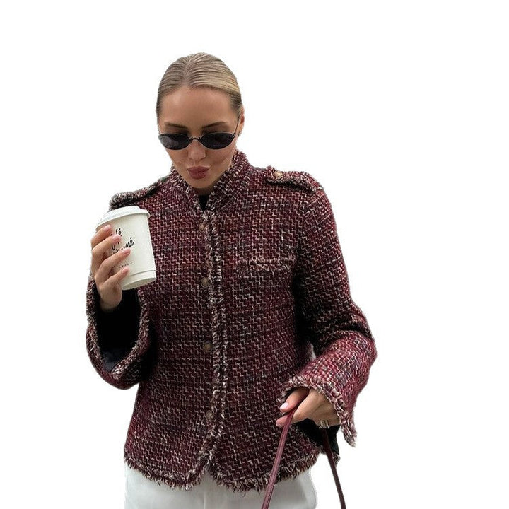 Trendy tweed jacket for women with refined details Chic und Stil