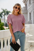 Ladies Elegant top with lace pattern and fluid cut