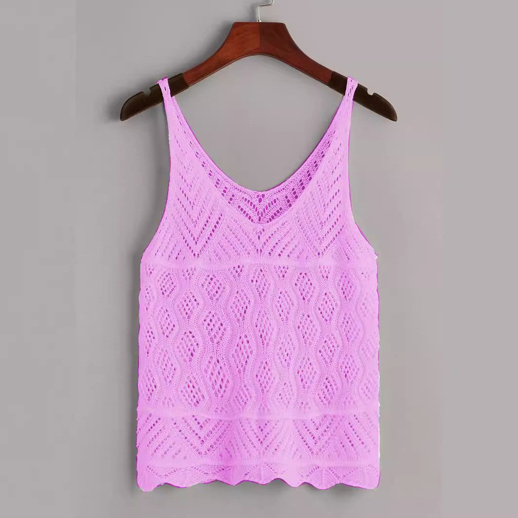Women lightweight crochet top Lune London
