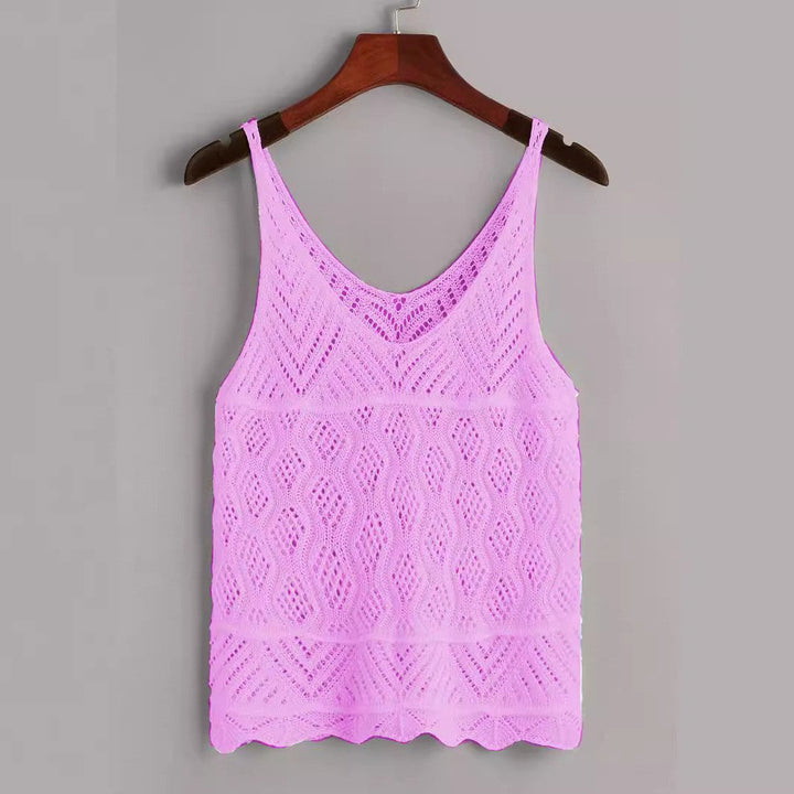 Women lightweight crochet top Lune London