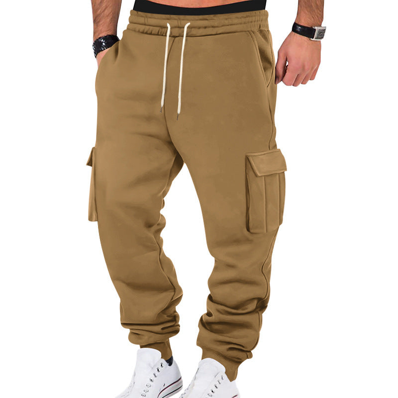 Modern cargo jogger pants for men with elastic waist and practical side pockets Lune London