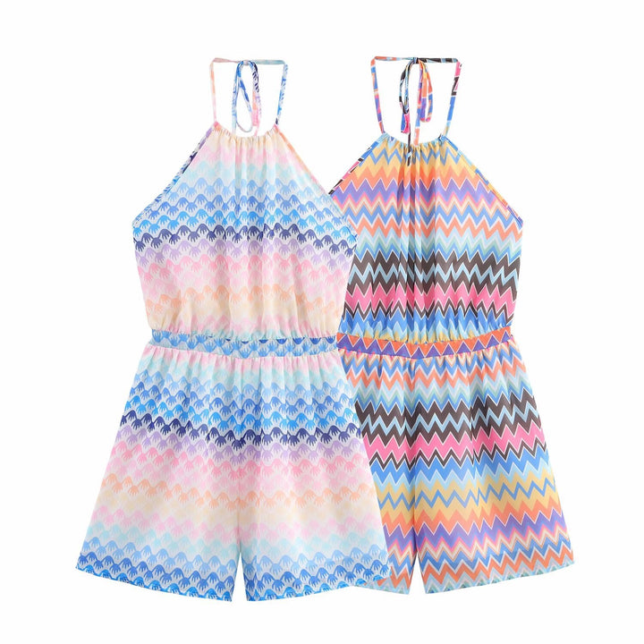 Women's bodysuit with a refined zigzag pattern and adjustable straps Lune London