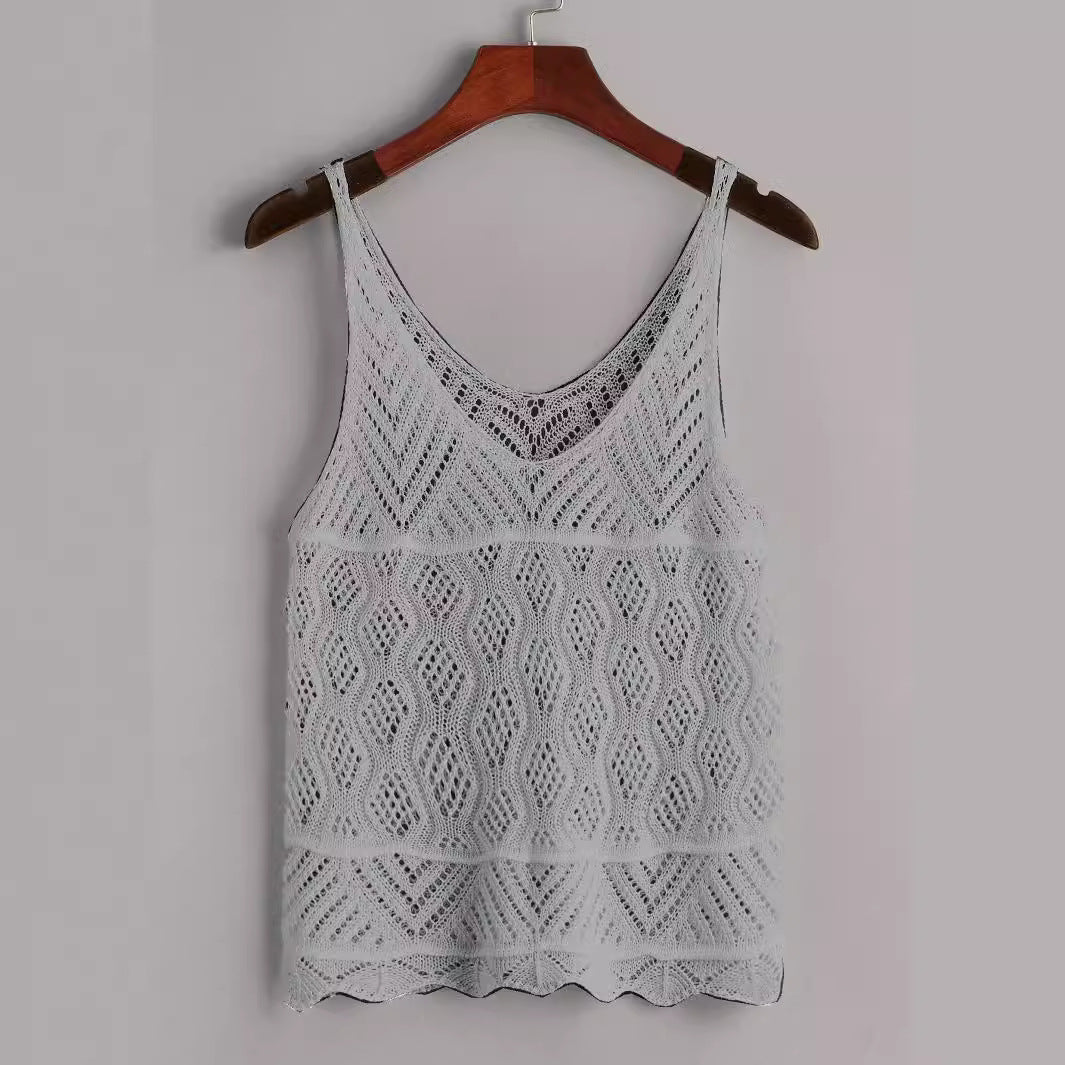 Women lightweight crochet top Lune London