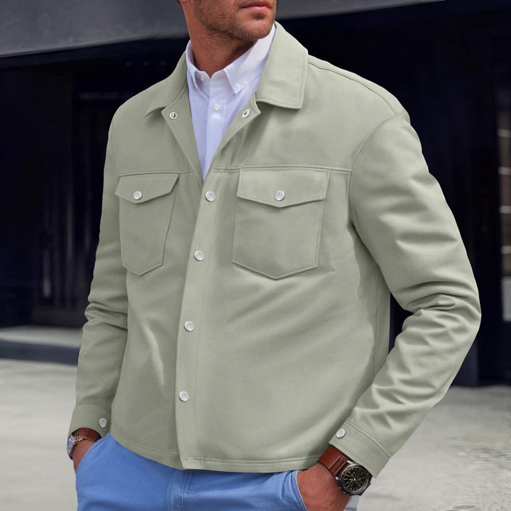 Trendy shirt jacket for men with practical chest pockets and modern cut Lune London