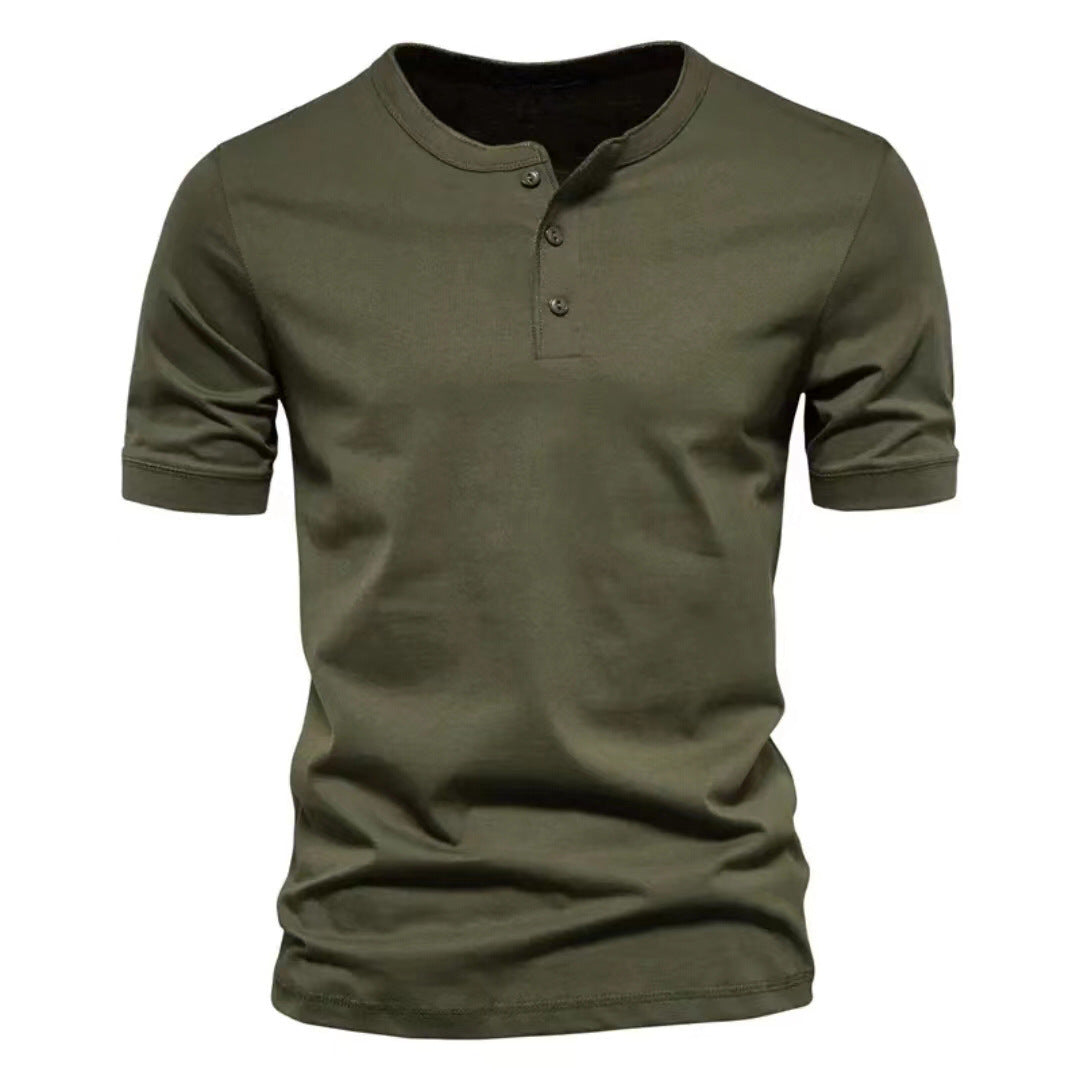 Men's short-sleeve casual shirt with button placket Lune London