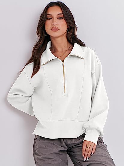 Women's sweatshirt with short zip Lune London