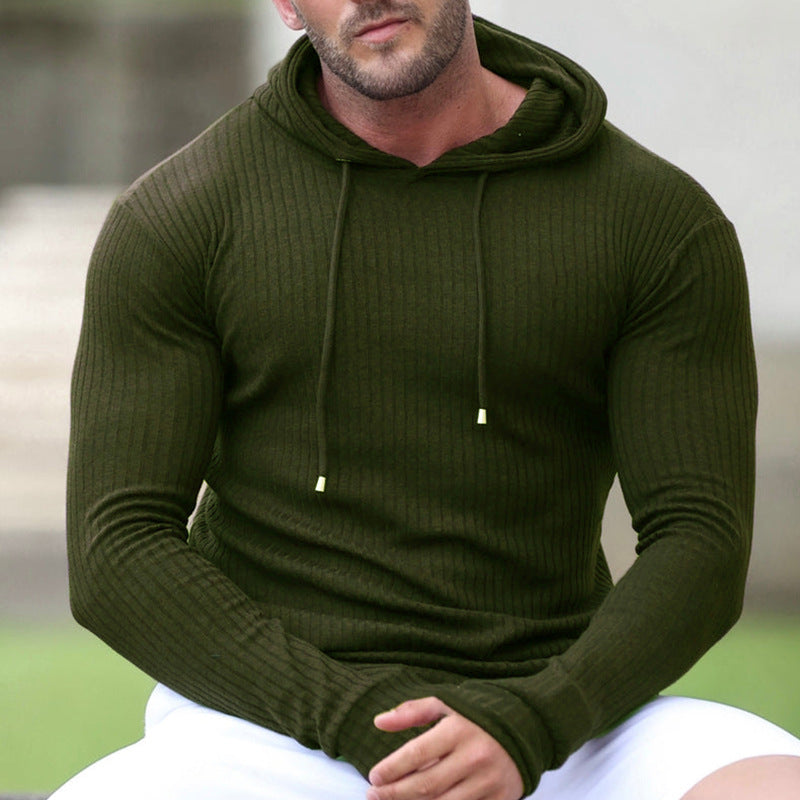 Men's moisture-wicking cotton blend hoodie with textured design Chic and Style