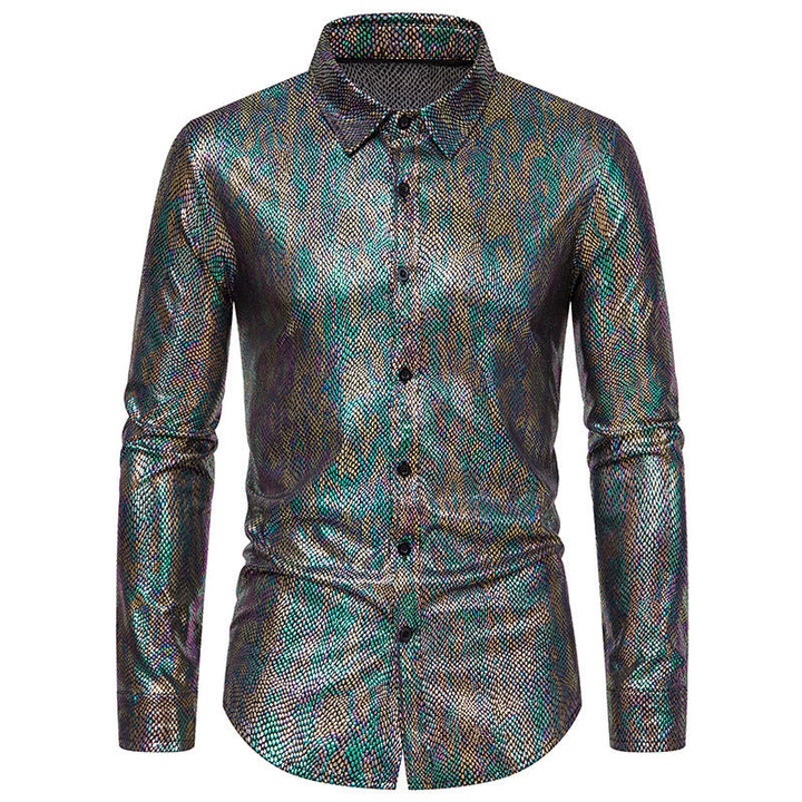Elegant shirt for men in shiny material with a modern cut Chic and Style